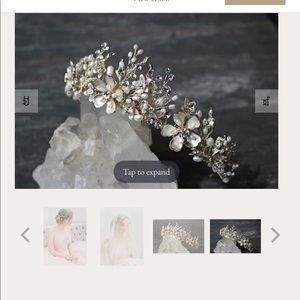 Eden Luxe Bridal Genevieve Tiara - Pale Gold